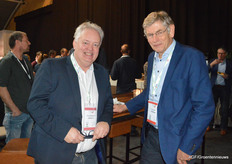 Peter Dewaegheneire van Codema Systems Group en Johan Kodde van Hoogendoorn Growth Management in een onderonsje.